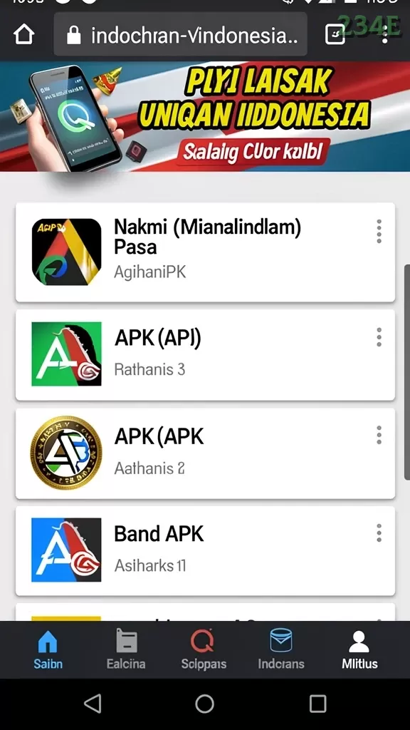 Cuplikan layar MACAN388 — menu navigasi