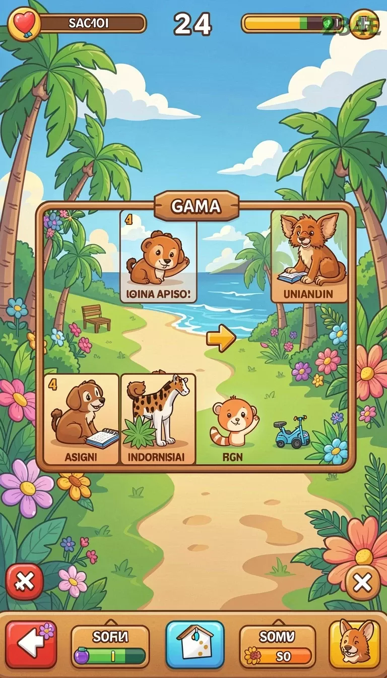 Cuplikan layar AVATAR808 — menu navigasi